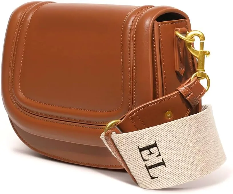 Crossbody Bags For Women-Custom Personalized Initial Embroidered Vegan Leather small Shoulder Bag