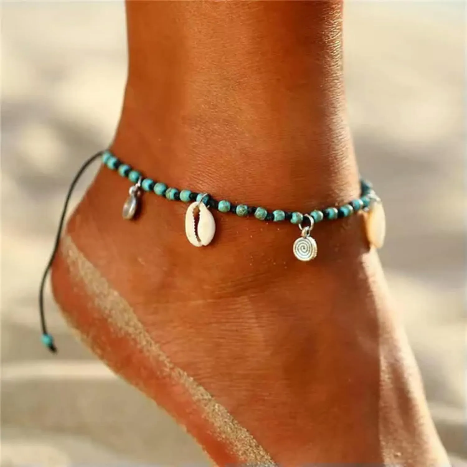 Crystal Tassel Anklets Chain Foot Bracelet Bangle Beach Women Gift-8-Gold Infinity