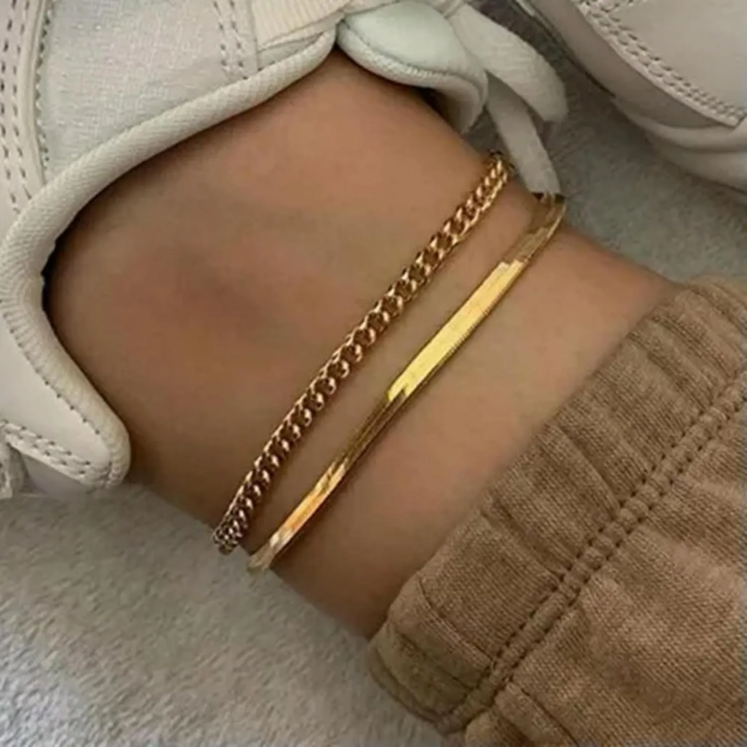 Crystal Tassel Anklets Chain Foot Bracelet Bangle Beach Women Gift-8-Gold Infinity