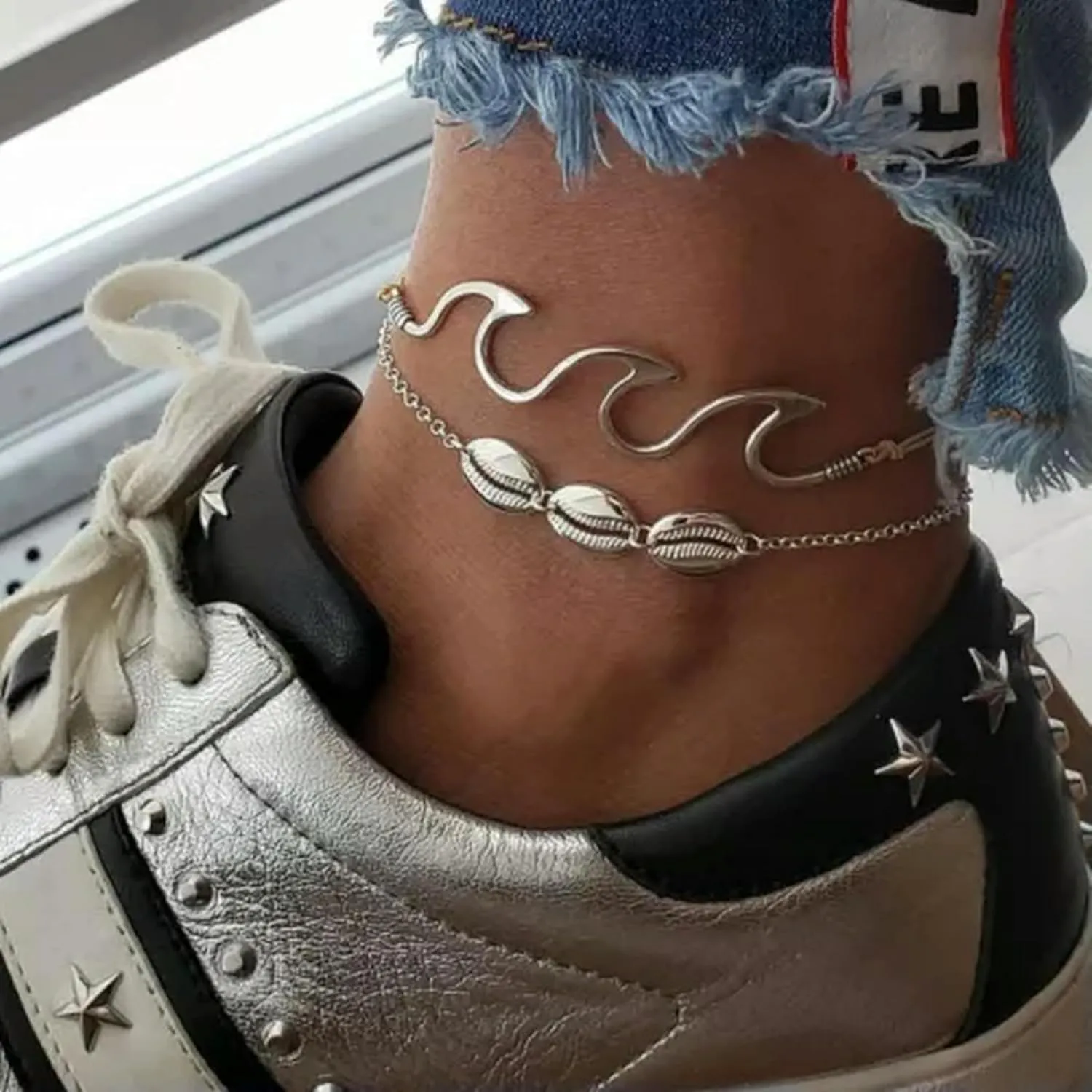 Crystal Tassel Anklets Chain Foot Bracelet Bangle Beach Women Gift-8-Gold Infinity