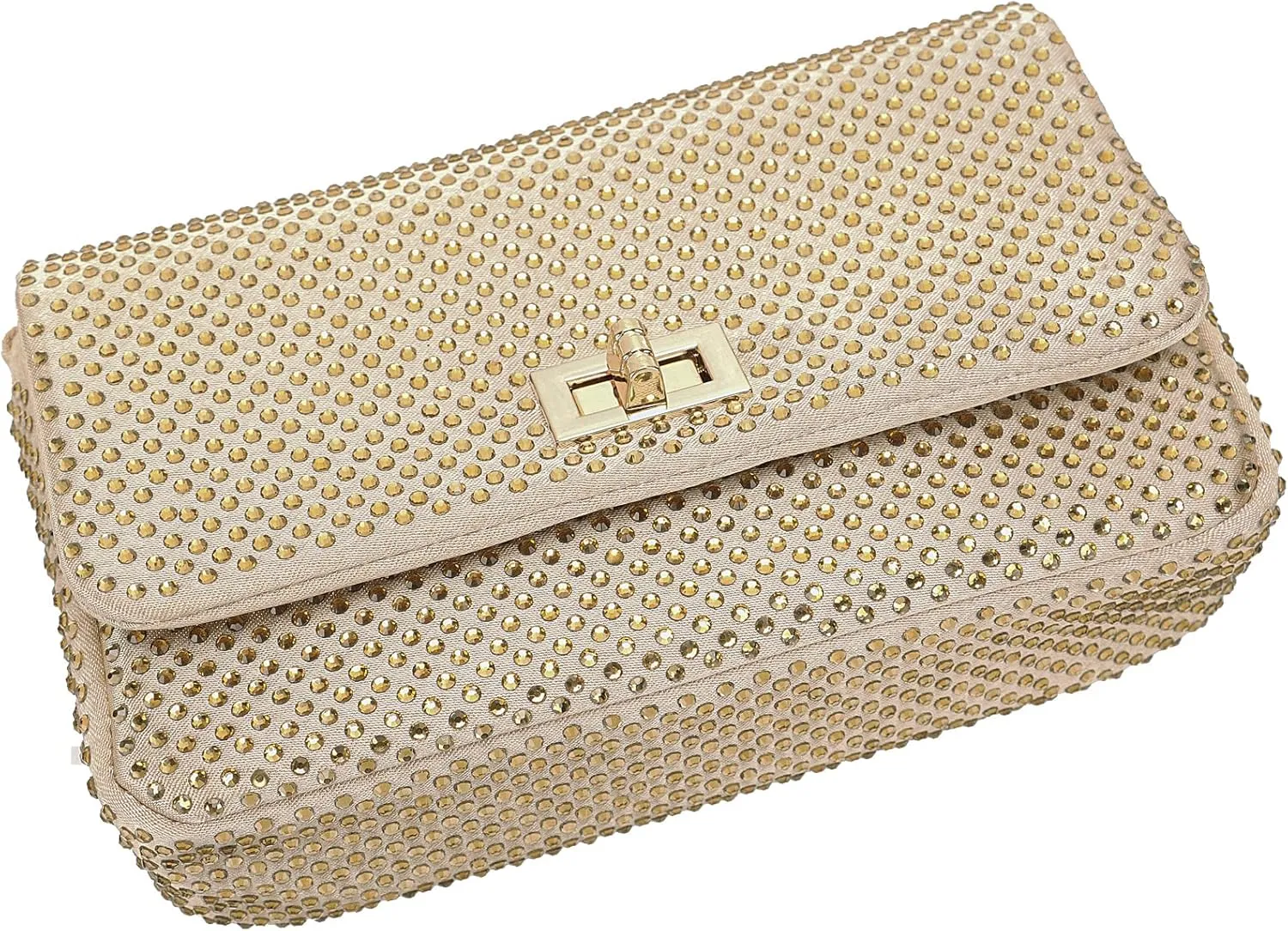 Dexmay Classic Flap Crystal Bag Small Evening Clutch Handbag Party Rhinestone Purse