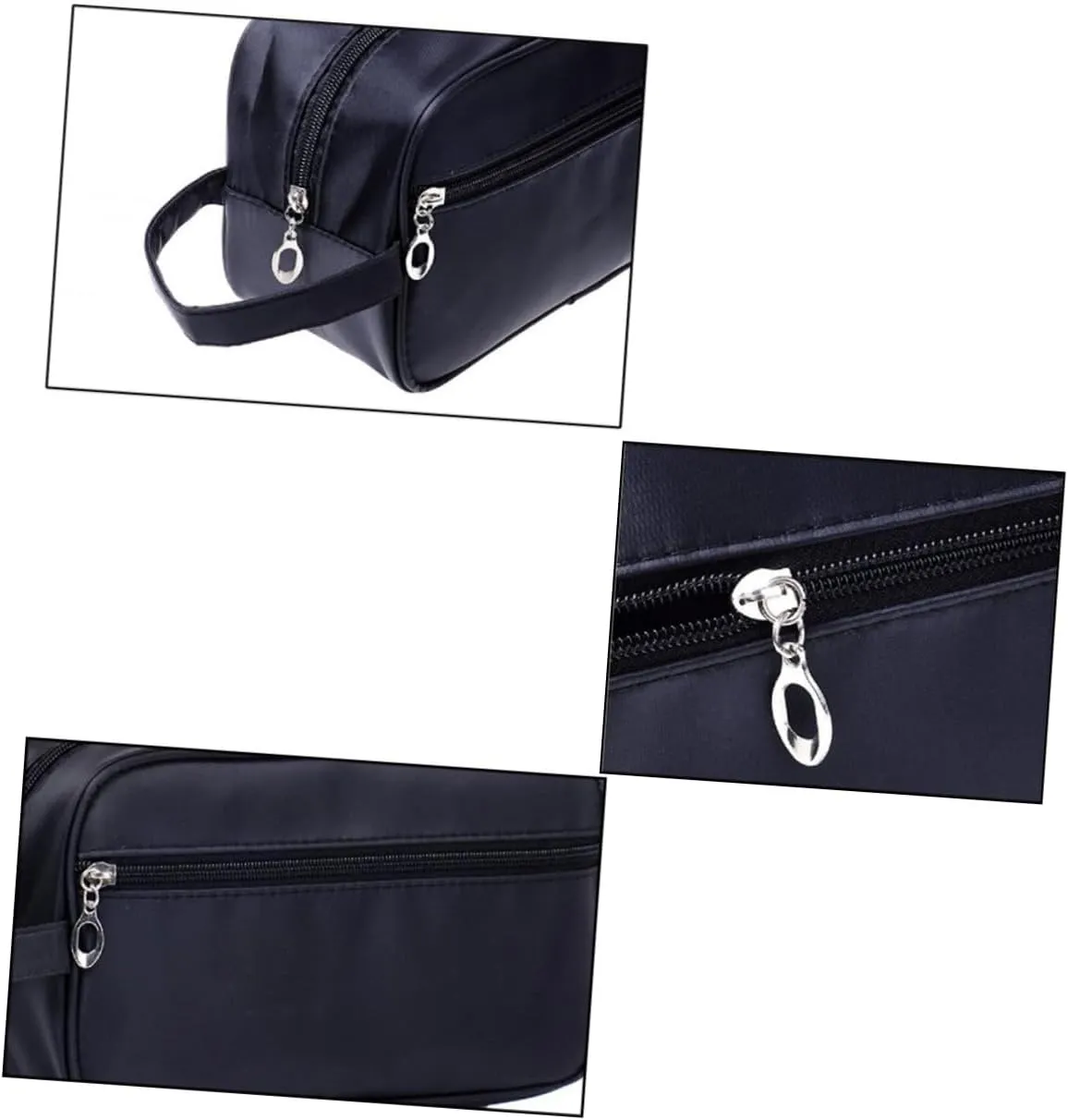 DOITOOL Travel Toiletry Bags for Women Compact and Compressible Kit Bag Smooth Zippers Hanging Organizer Black