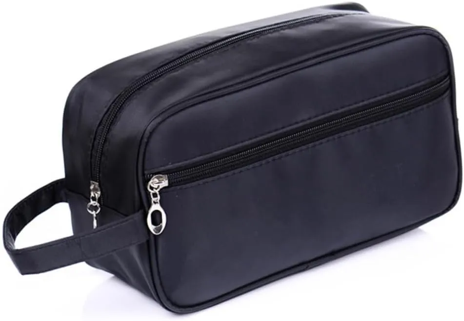 DOITOOL Travel Toiletry Bags for Women Compact and Compressible Kit Bag Smooth Zippers Hanging Organizer Black