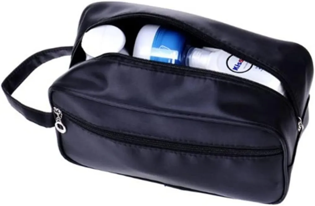 DOITOOL Travel Toiletry Bags for Women Compact and Compressible Kit Bag Smooth Zippers Hanging Organizer Black