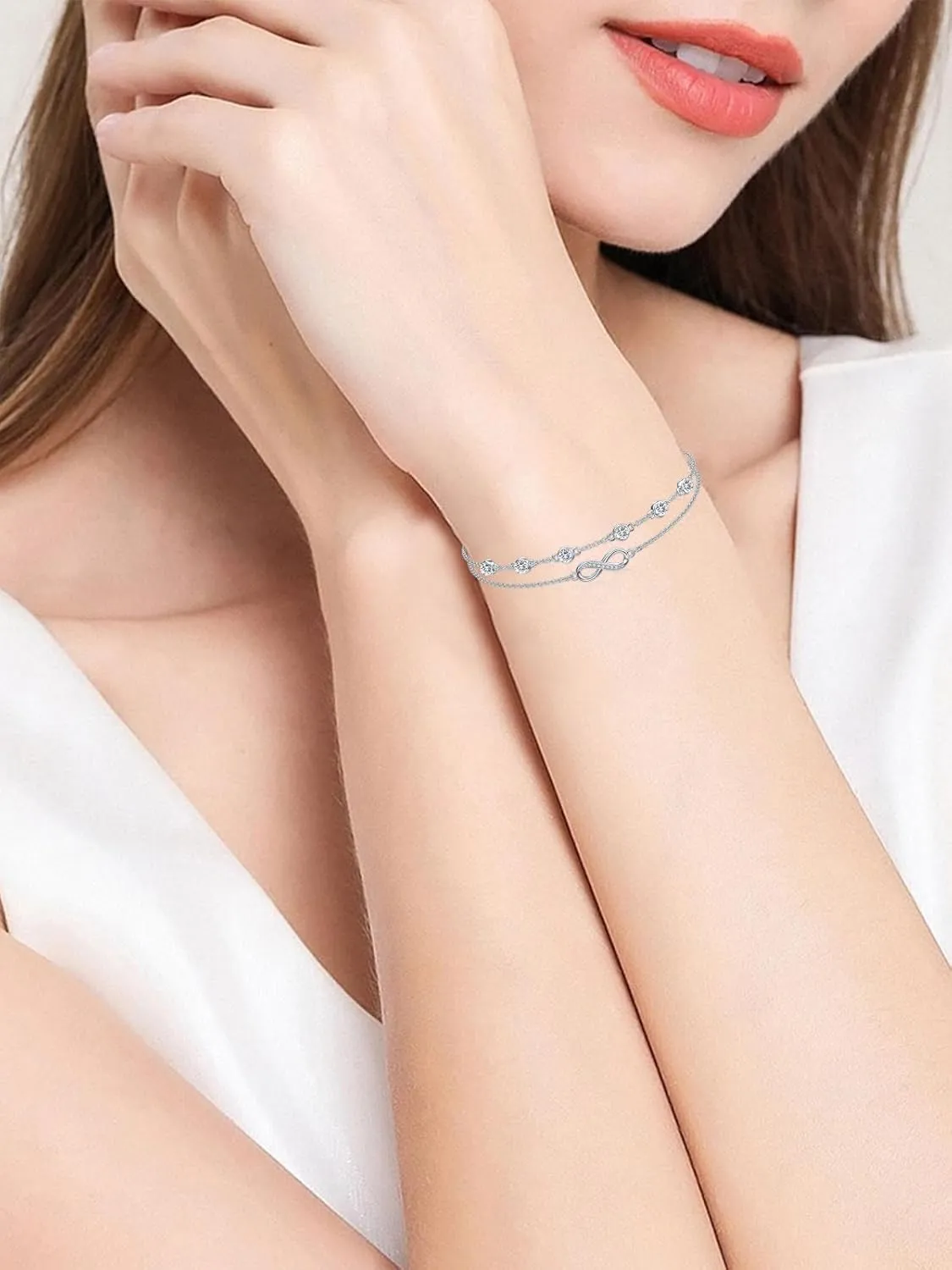 Dorunmo Anklet Bracelets For Women 925 Sterling Silver Birthstone/Infinity/Butterfly/Evil Eye/Turtle/Pineapple/Starfish/Heart Anklets Bracelets Jewelry Gifts for Women
