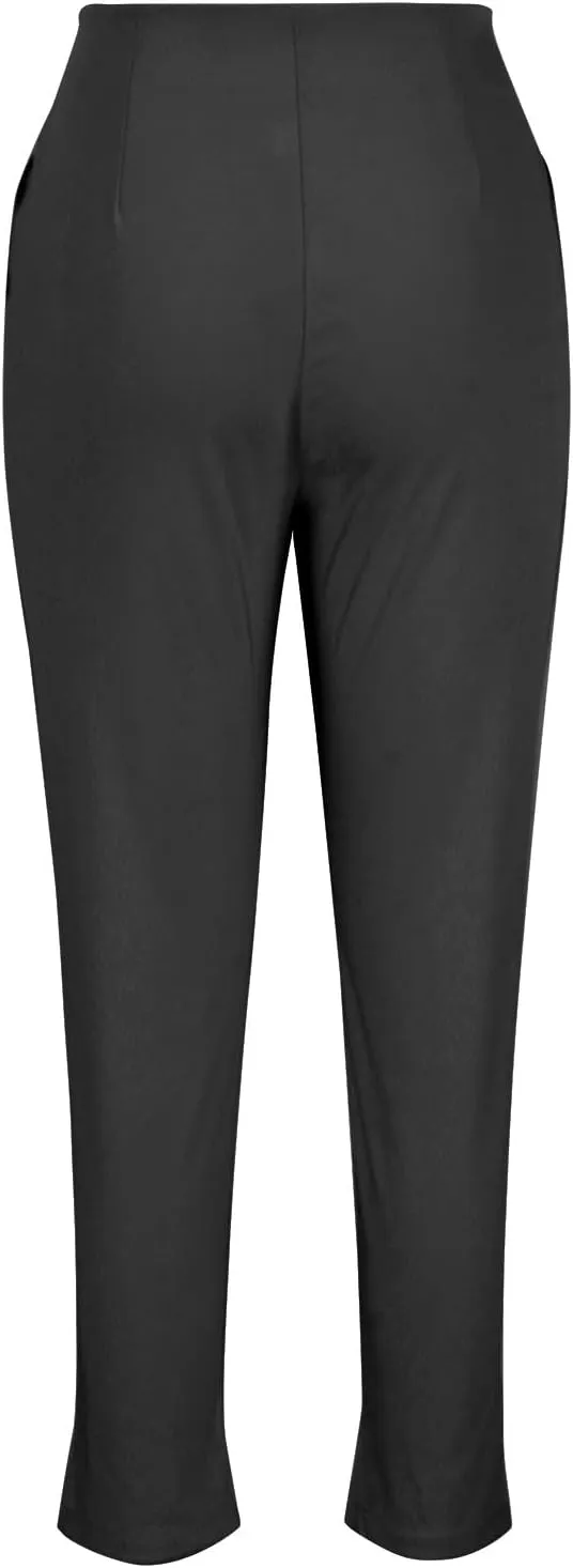 Dress Pants for Women Pleated High Waisted Work Pants Slim Fit Straight Leg Office Trousers Business Casual Outfits