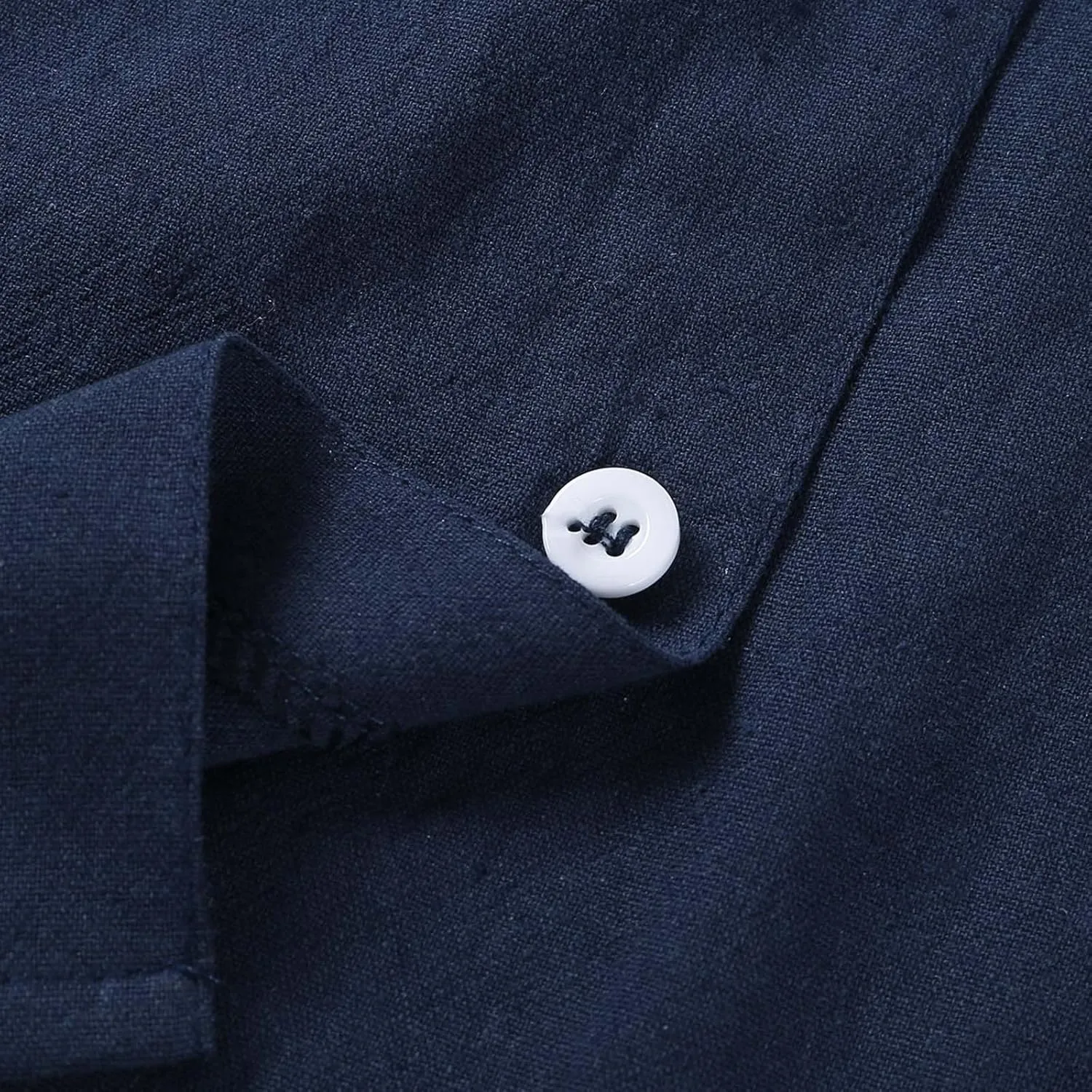 Dress Shirts for Men Wrinkle Free Cotton Linen Beach Shirts Bowling Shirts Black Button Down Shirt Men