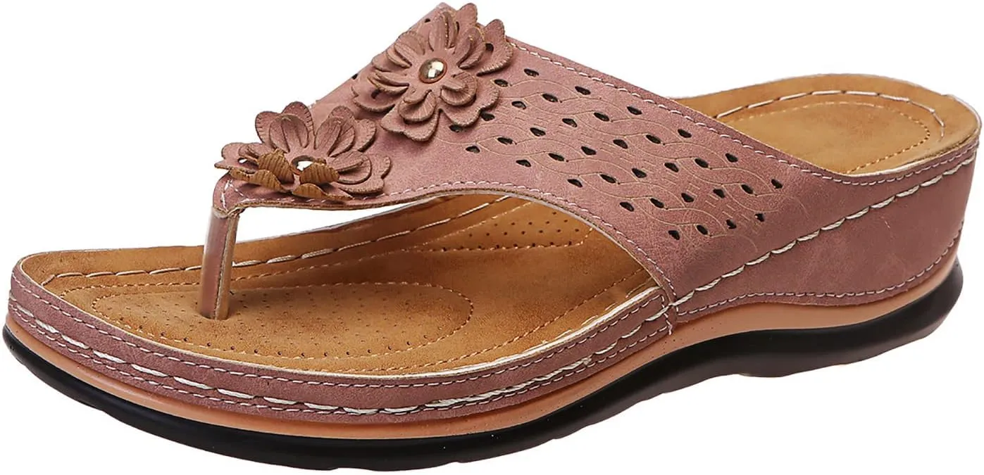 Eduavar Sandals for Women Dressy, Orthopedic Sandals for Women Walking Slippers Anti-Slip Sandal Slip On Flip Flops