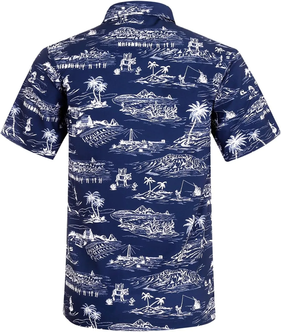 ELETOP Men's Hawaiian Shirts Short Sleeve Floral Beach Shirts Button Down Tropical Aloha Vacation Shirts