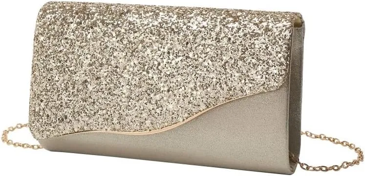 Fabric Art Shiny Evening Bag Women's Versatile Clutch Purses