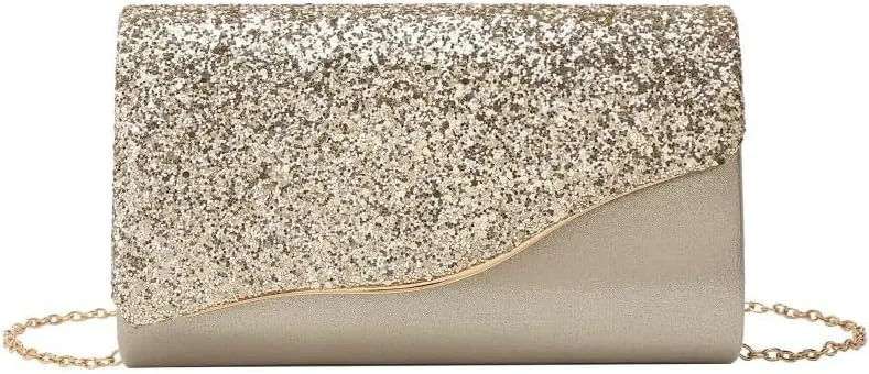 Fabric Art Shiny Evening Bag Women's Versatile Clutch Purses