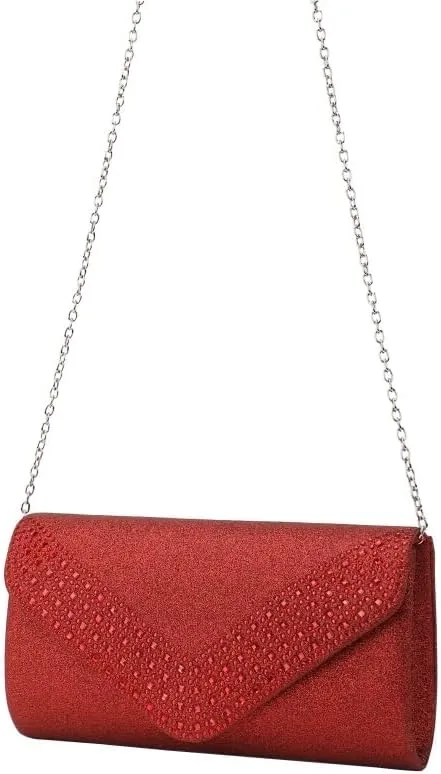Fabric Art Shiny Evening Bag Women's Versatile Clutch Purses(Gray)