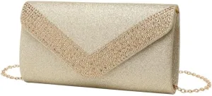 Fabric Art Shiny Evening Bag Women's Versatile Clutch Purses(Gray)
