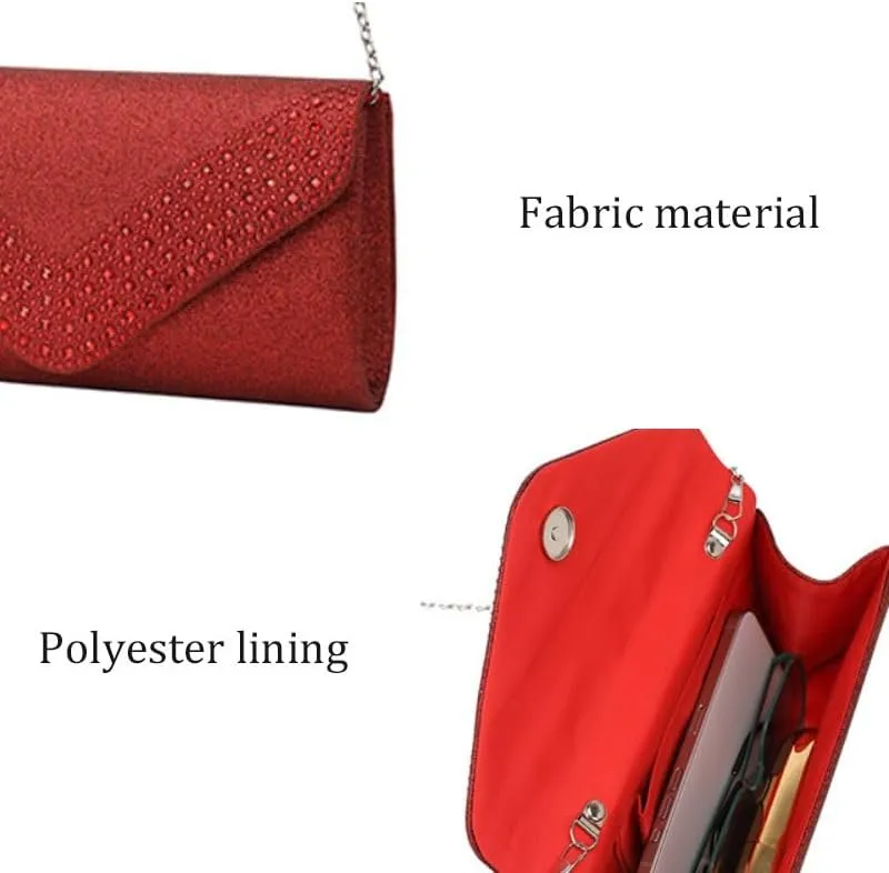 Fabric Art Shiny Evening Bag Women's Versatile Clutch Purses(Gray)