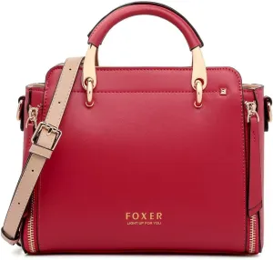 FOXLOVER Crossbody Bags for Women Satchel Handbags Medium Size Women's Top-Handle Shoulder Handbag with Zipper Pocket
