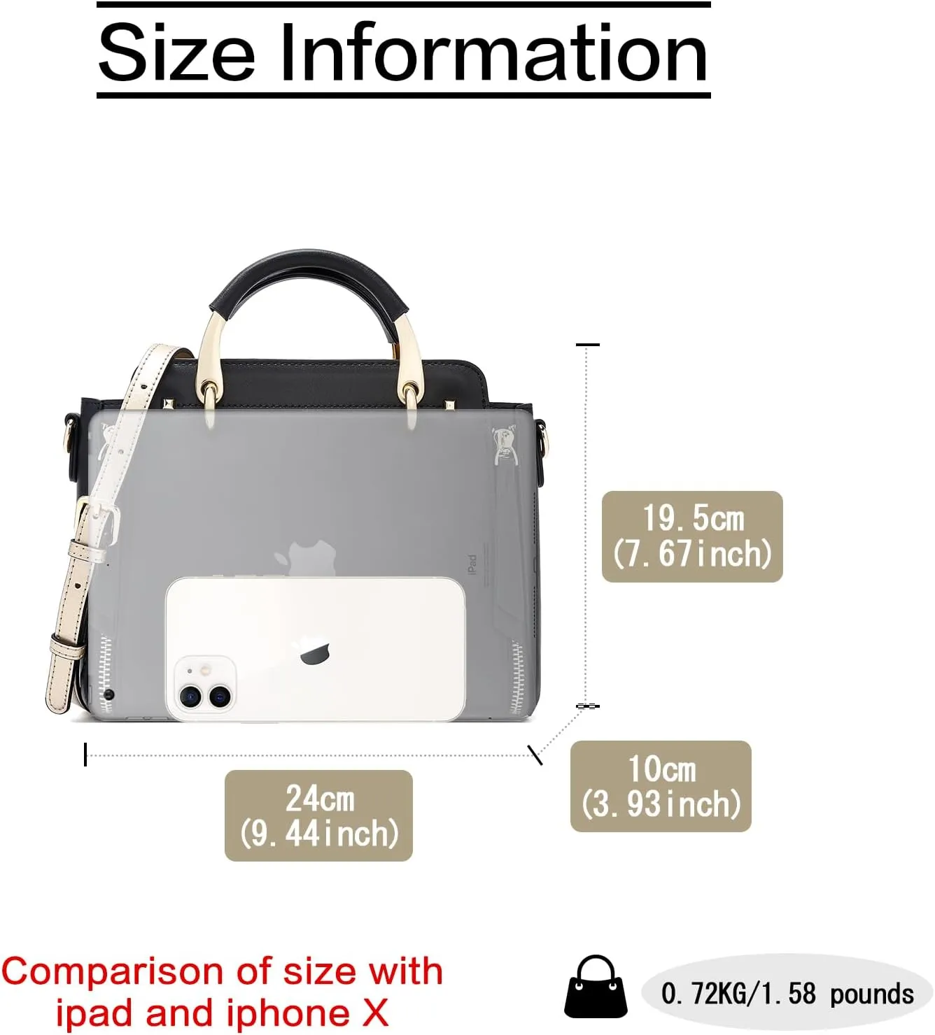 FOXLOVER Crossbody Bags for Women Satchel Handbags Medium Size Women's Top-Handle Shoulder Handbag with Zipper Pocket