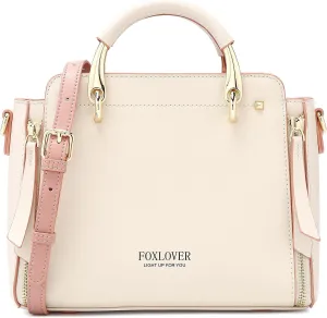 FOXLOVER Crossbody Bags for Women Satchel Handbags Medium Size Women's Top-Handle Shoulder Handbag with Zipper Pocket