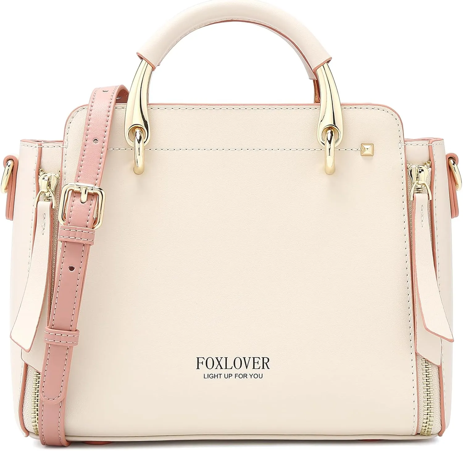 FOXLOVER Crossbody Bags for Women Satchel Handbags Medium Size Women's Top-Handle Shoulder Handbag with Zipper Pocket