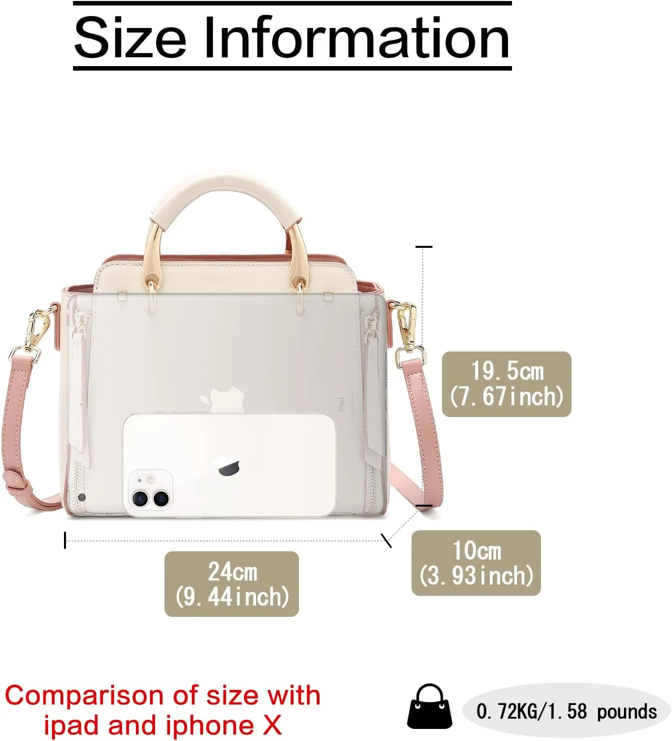 FOXLOVER Crossbody Bags for Women Satchel Handbags Medium Size Women's Top-Handle Shoulder Handbag with Zipper Pocket