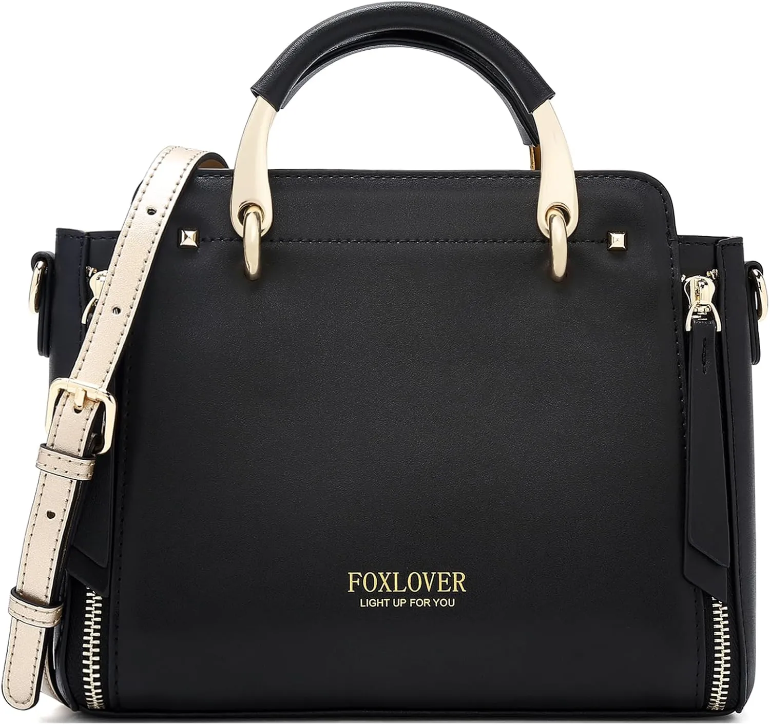 FOXLOVER Crossbody Bags for Women Satchel Handbags Medium Size Women's Top-Handle Shoulder Handbag with Zipper Pocket