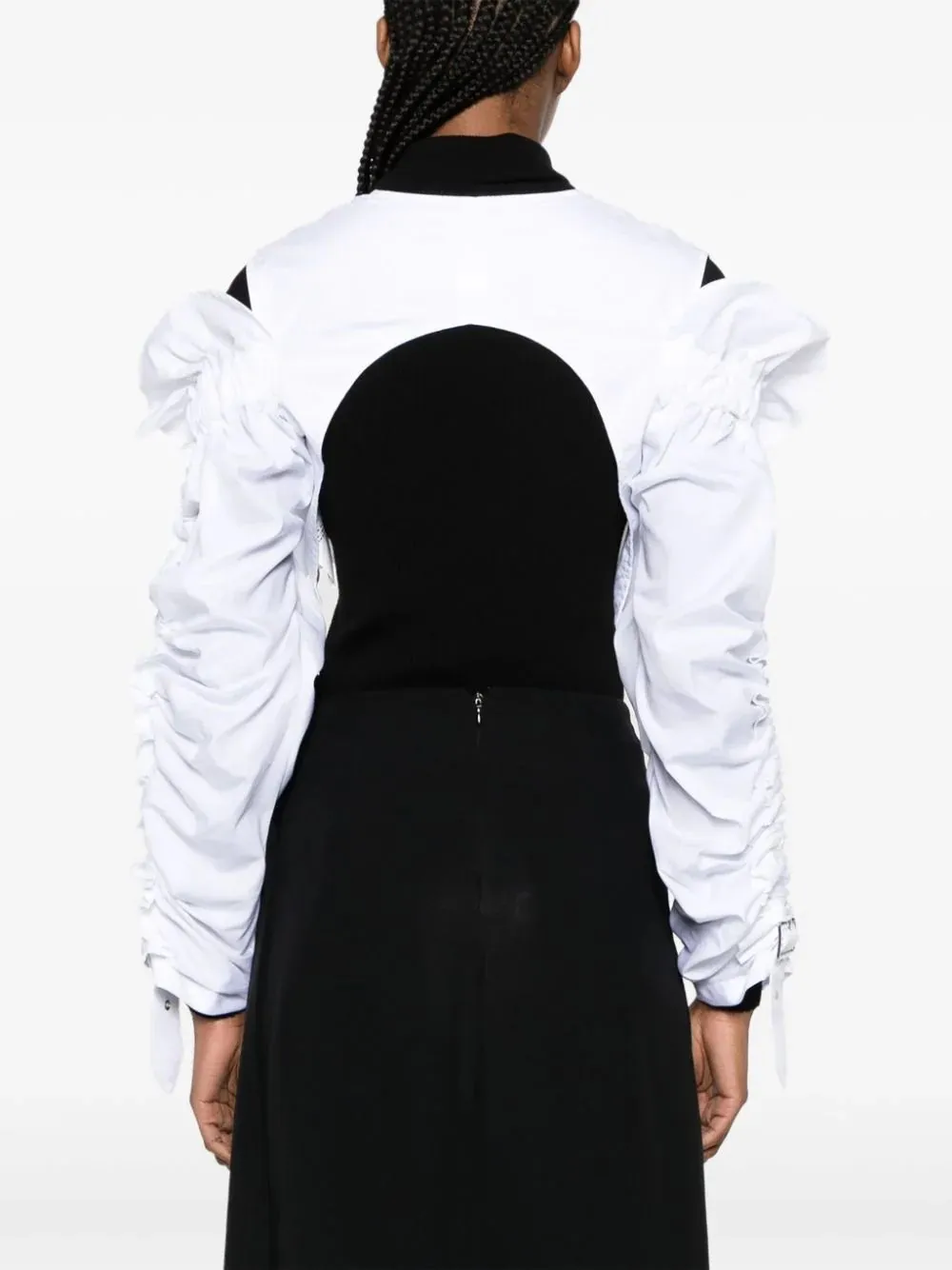 Gathered Sleeve Buckle Vest