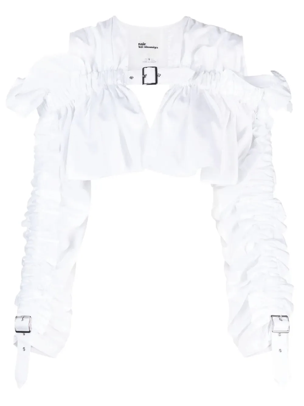 Gathered Sleeve Buckle Vest