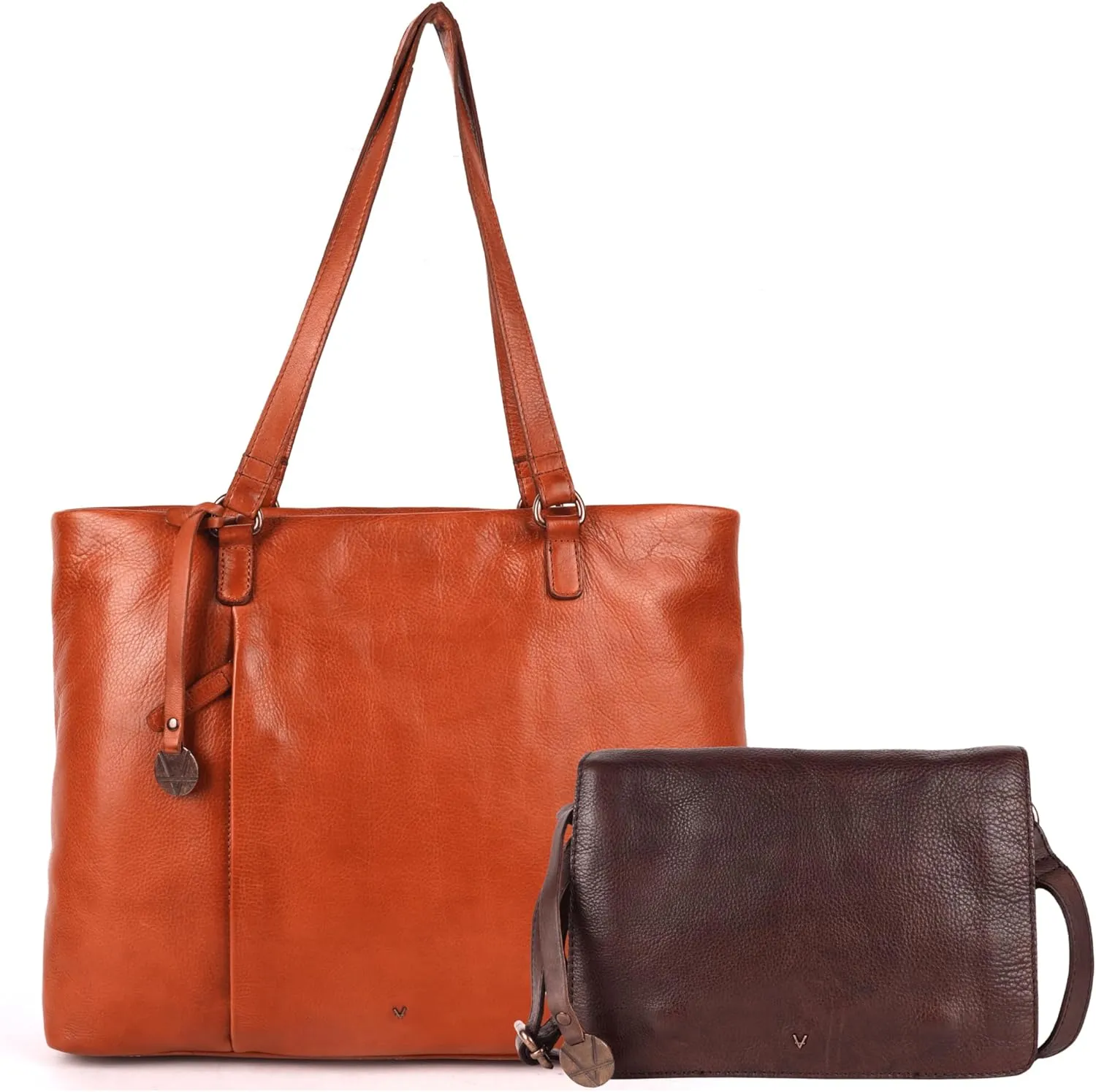 Genuine Italian Leather Bag Collection - Tote, Crossbody, and Satchel Purses - Ladies' Shoulder Bags with Top Handle & Adjustable Strap - Stylish and Versatile for Casual or Office Use