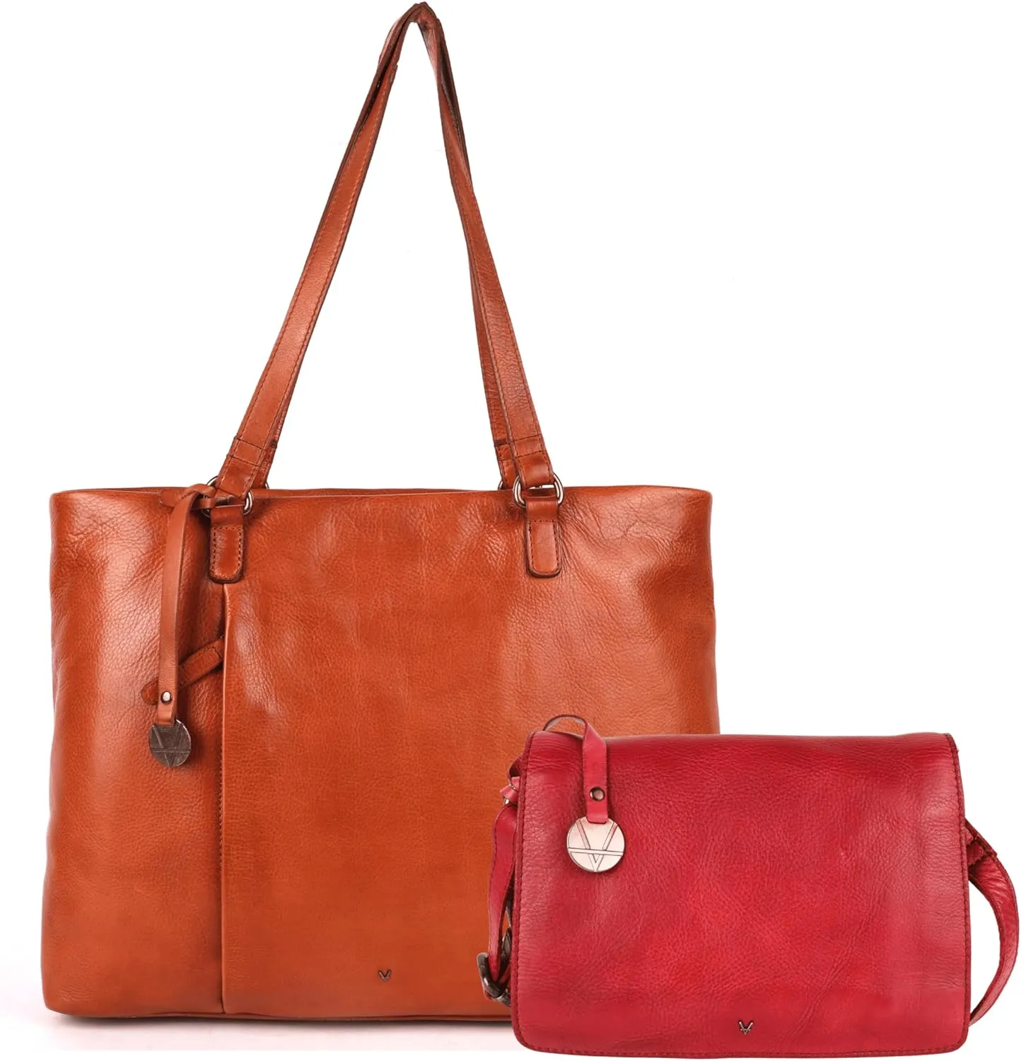 Genuine Italian Leather Bag Collection - Tote, Crossbody, and Satchel Purses - Ladies' Shoulder Bags with Top Handle & Adjustable Strap - Stylish and Versatile for Casual or Office Use