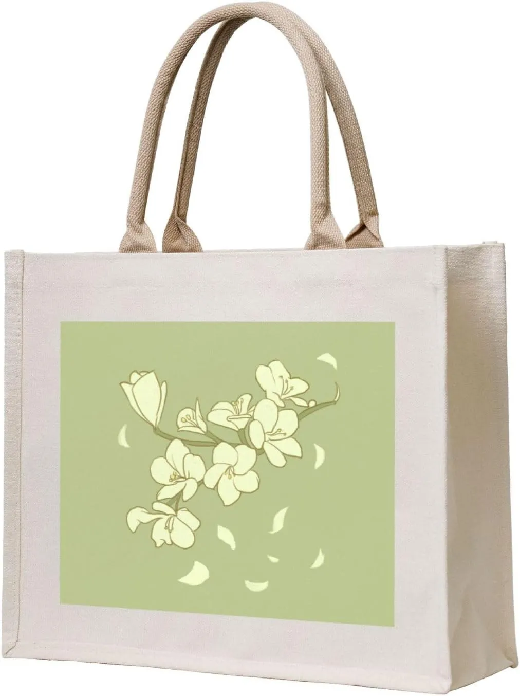 Gift Tote Bag for Women - Canvas Carrying Satchel Handbags/Cartoon Begonia Print Grocery Bag, for Mom Bridesmaids