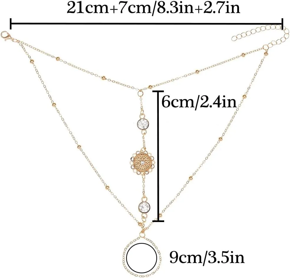 Gold Barefoot Sandals Coin Foot Chain Jewelry Sequin Anklet Bracelet for Women Beach Wedding Foot Jewelry