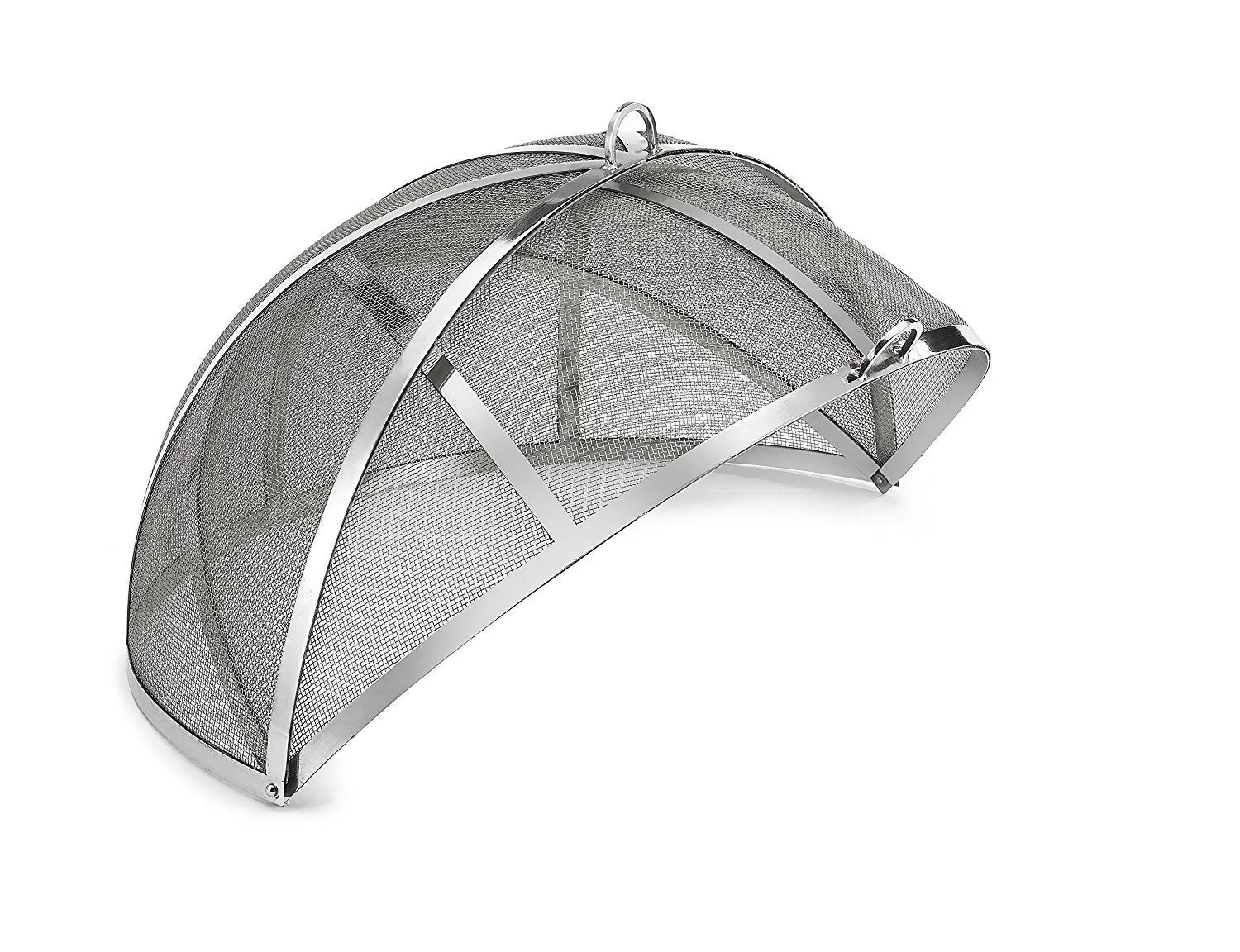 Good Directons  30&quot; Stainless Steel Spark Screen for Fire Pit and Paver Pit, Hinged, Heavy Duty, Easy Access