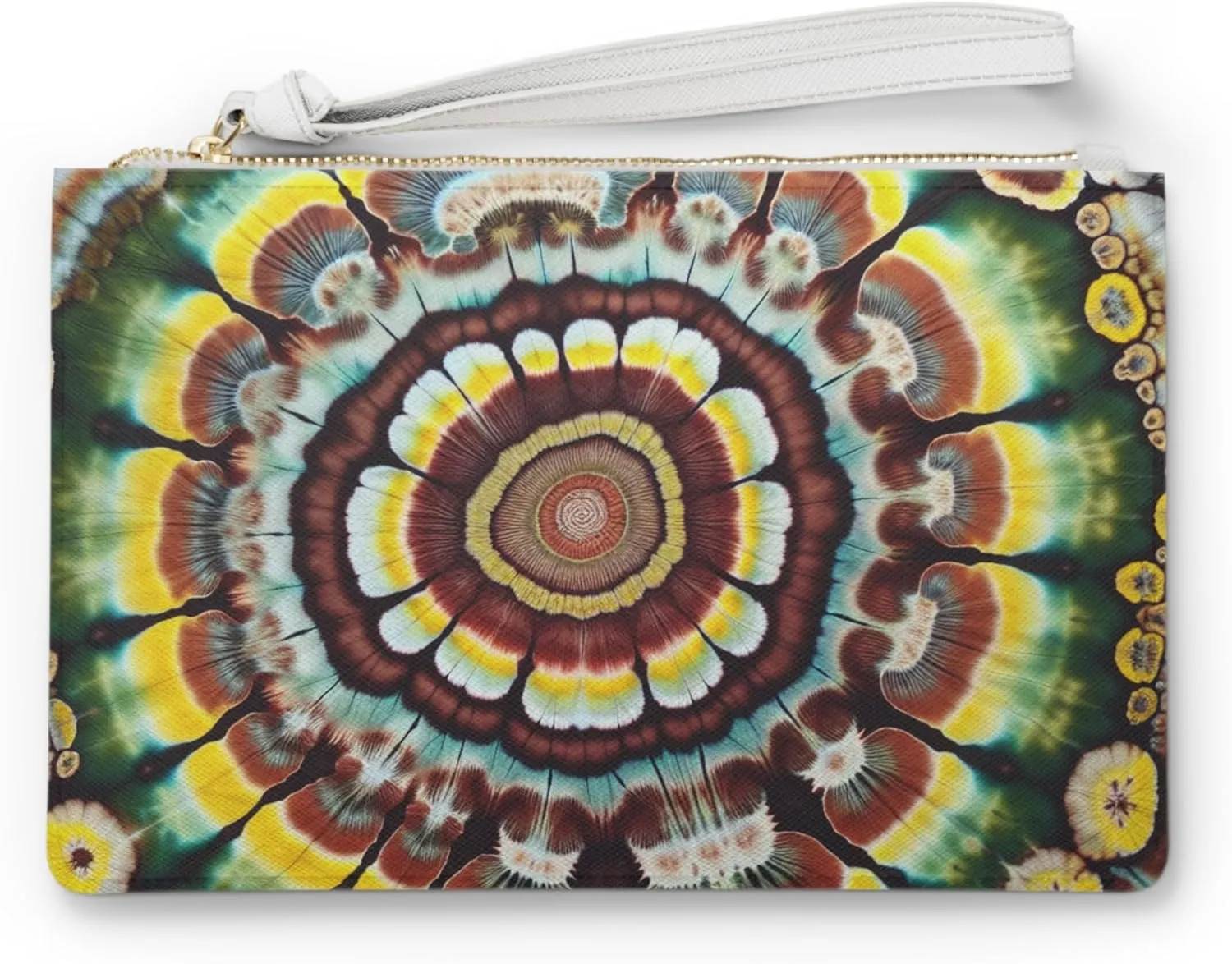 Green Yellow Tie-Dye Clutch Bag, Trendy Fashionable Handbag, Vibrant Summer Purse, Stylish Evening Accessory