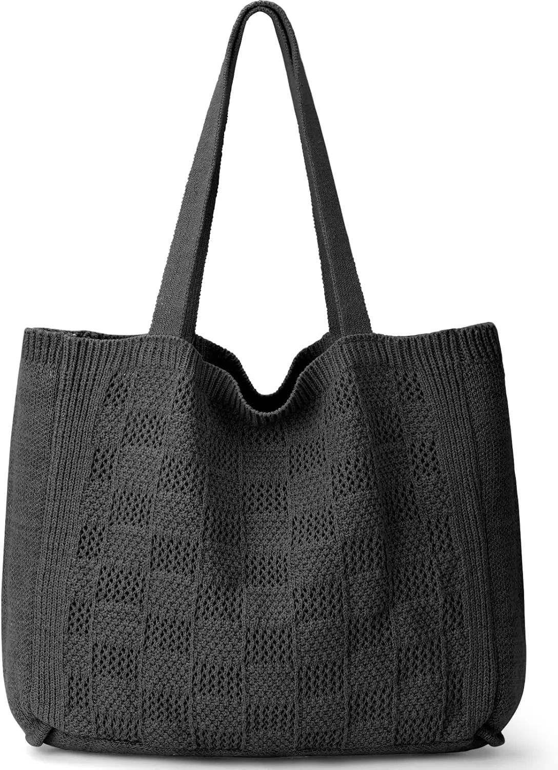 hatisan Crochet Bags for Women - Large Tote Aesthetic Handbag Shoulder Hippie Knit Bag