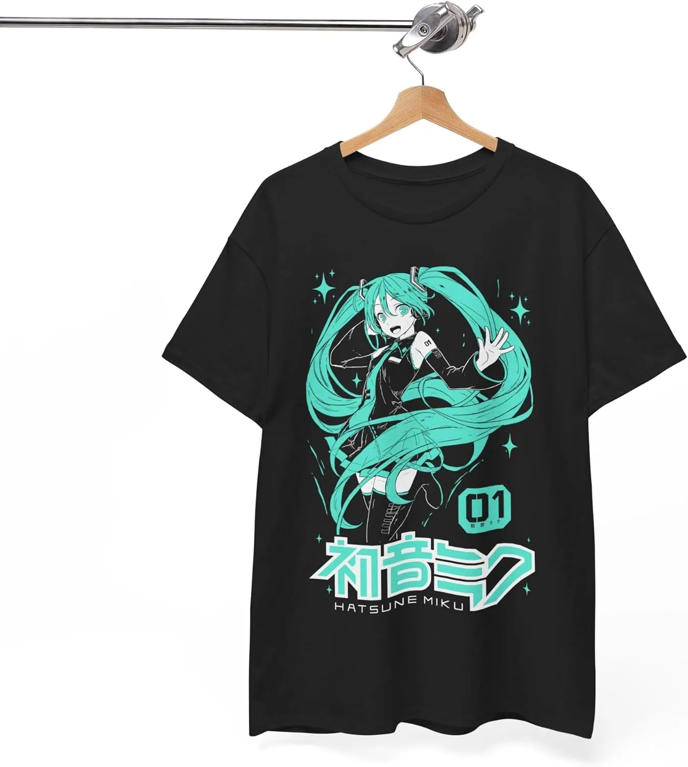 Hatsune Anime T-Shirt Miku Melodic Digital Diva Aesthetic Vovaloid Vibrant Style Vivid Pop Unisex T-Shirt