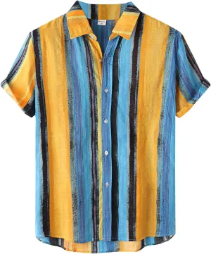 Hawaiian Shirt for Men Button Down Beach Tropical Shirts Short Sleeve Lightweight Shirts Men's Short Sleeve Shirts