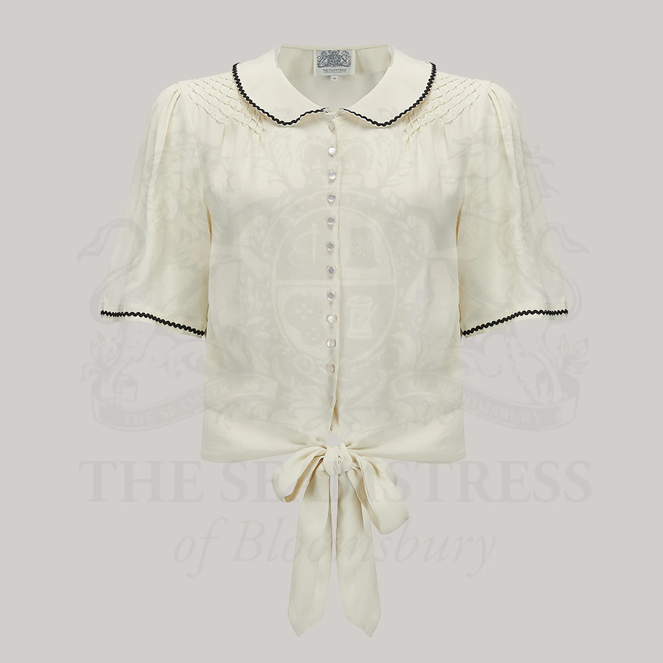 Helen Blouse with Black Ric-Rac