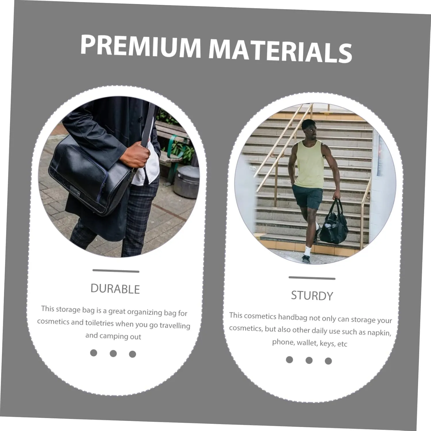 Hemoton Large Capacity Travel Toiletry Bag Male Compact Makeup Bag Creative Organizing Bag for Cosmetics
