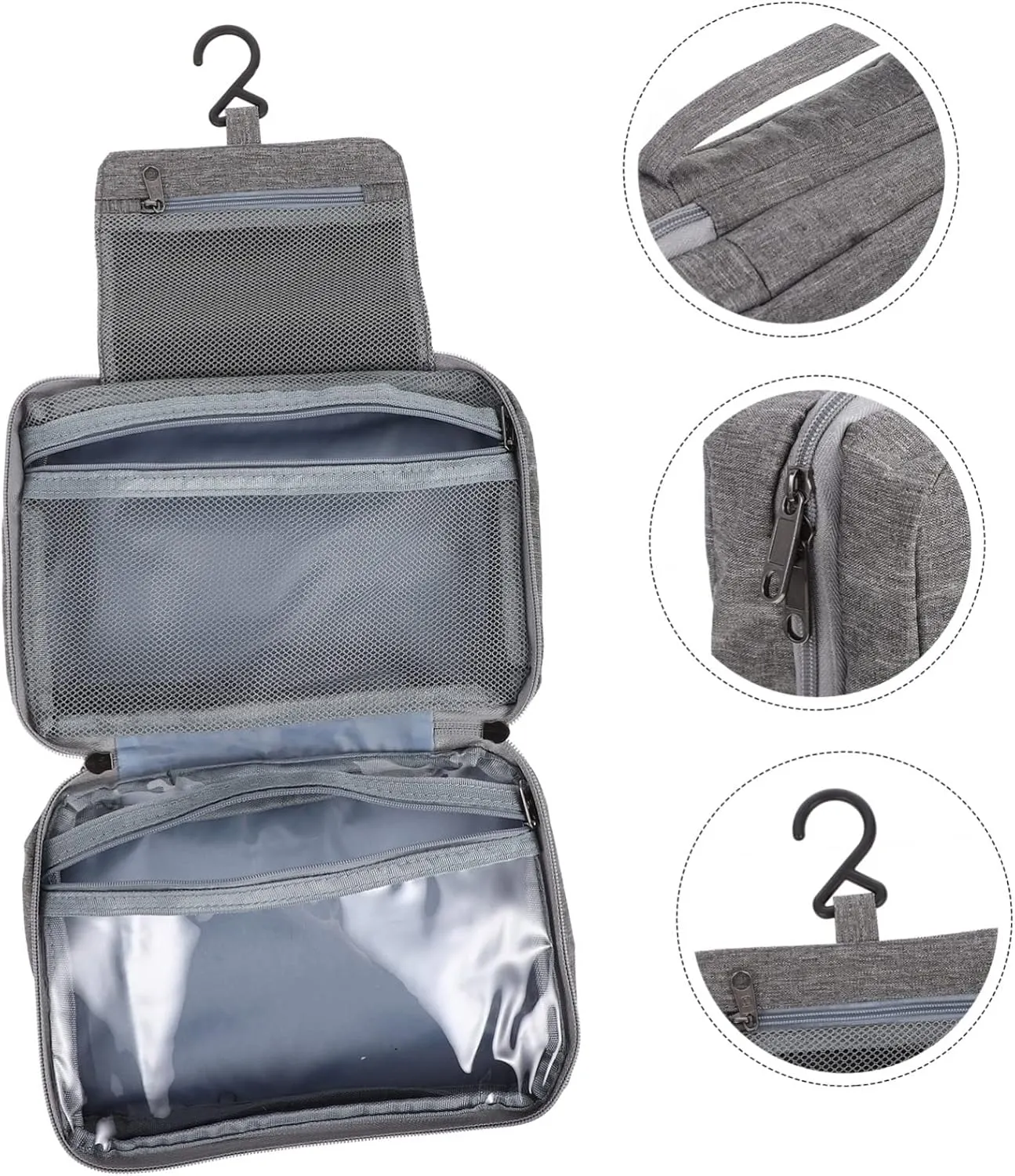 Hemoton Large Capacity Travel Toiletry Bag Male Compact Makeup Bag Creative Organizing Bag for Cosmetics