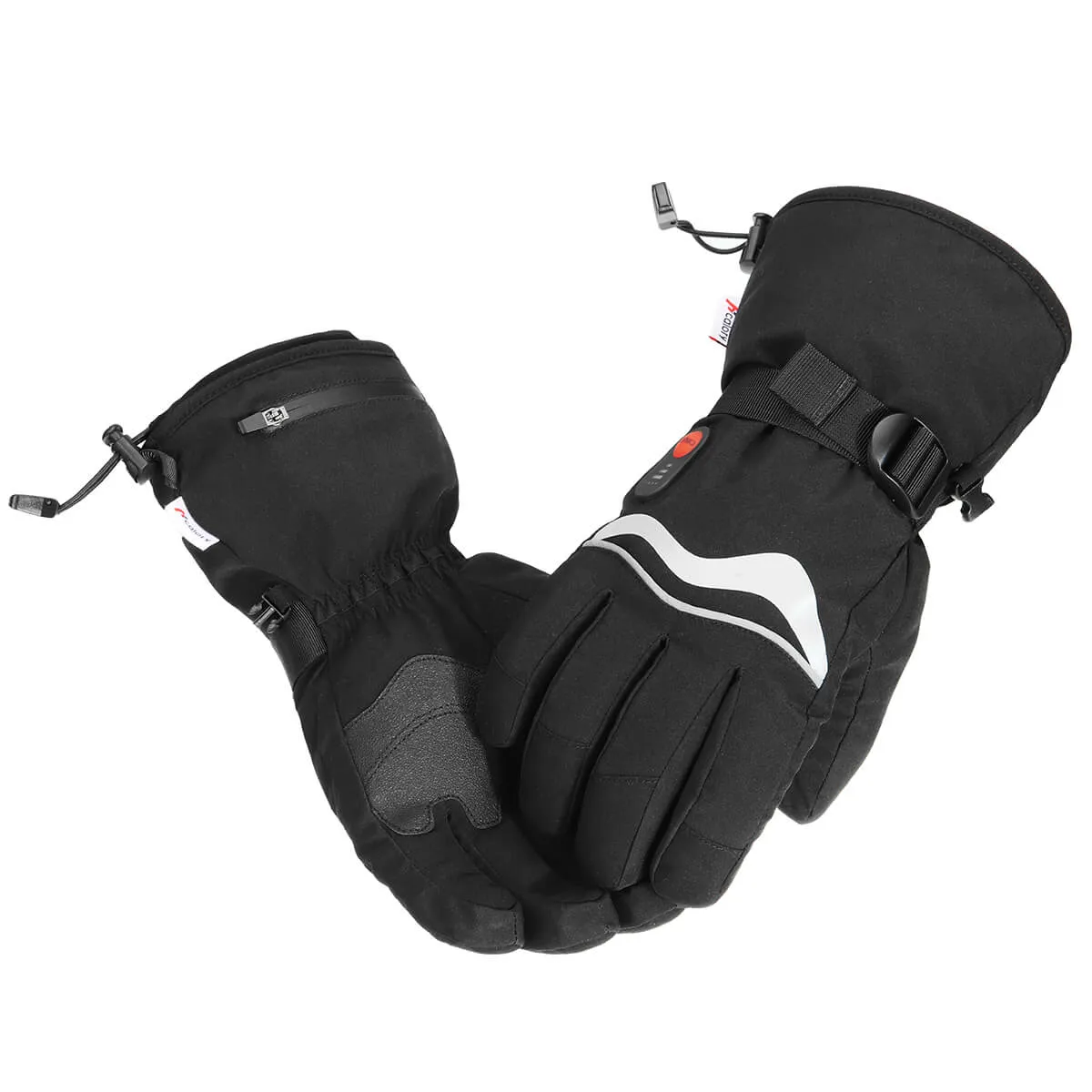 HG-02 Black Electric Heated Gloves, Waterproof Warm 1Pair