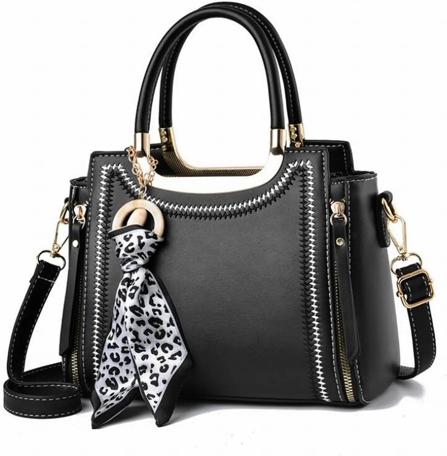High end versatile women's handbag silk scarf pendant messenger shoulder Small square bags