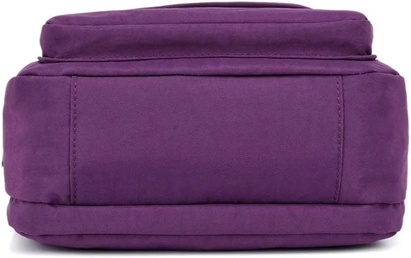 Hobo Crossbody Bags for Women Crossbody Purses and Handbags Lightweight Pocketbook Nylon Quilted Shoulder Purse(Purple)