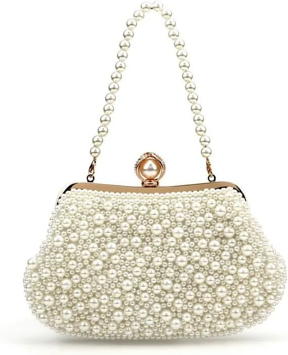 Imitation Pearls Evening Bag French Versatile Clutch Purses
