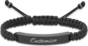 Imrsanl Cremation Jewelry Urn Bracelet for Ashes - Braided Adjustable Bracelet for Men Women - Manmade Urn Jewelry