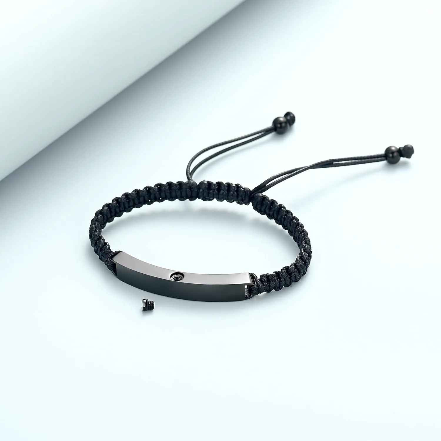 Imrsanl Cremation Jewelry Urn Bracelet for Ashes - Braided Adjustable Bracelet for Men Women - Manmade Urn Jewelry