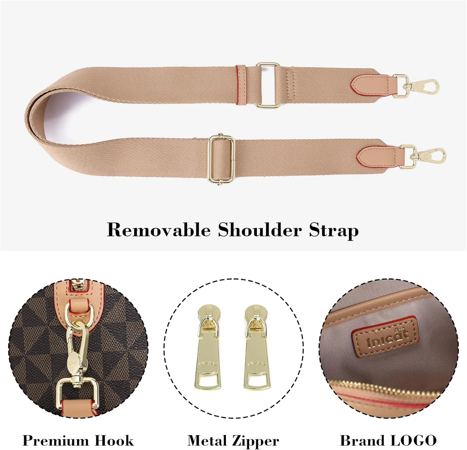 INICAT Mini Purse Small Satchel Top-Handle Handbag Boston Barrel Travel Bags for Women with Detachable Crossbody Strap