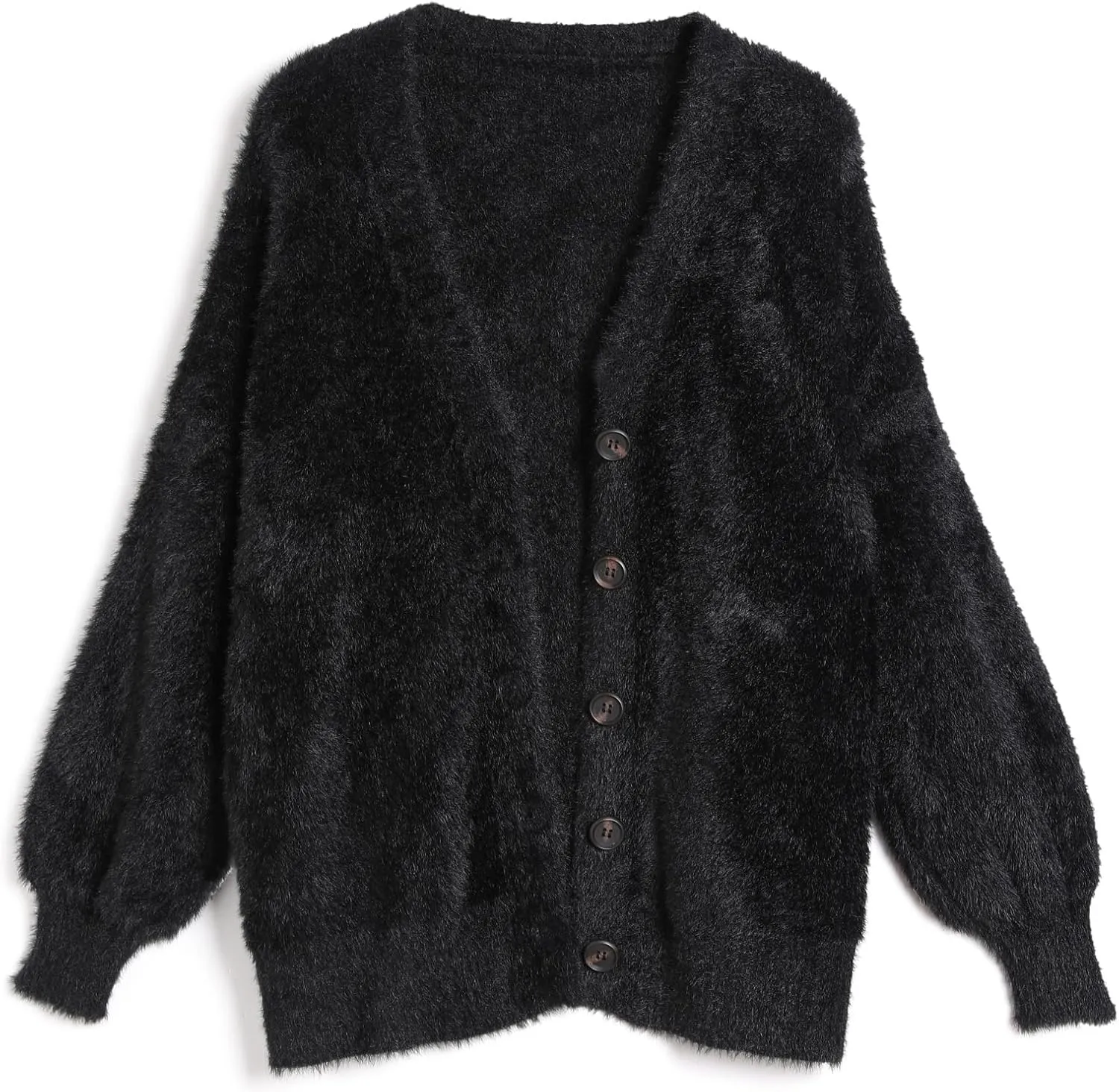 JASCLS Women's Trendy Casual Loose Oversized Color Block Long Sleeve Open Front Sweater Cardigans for Women