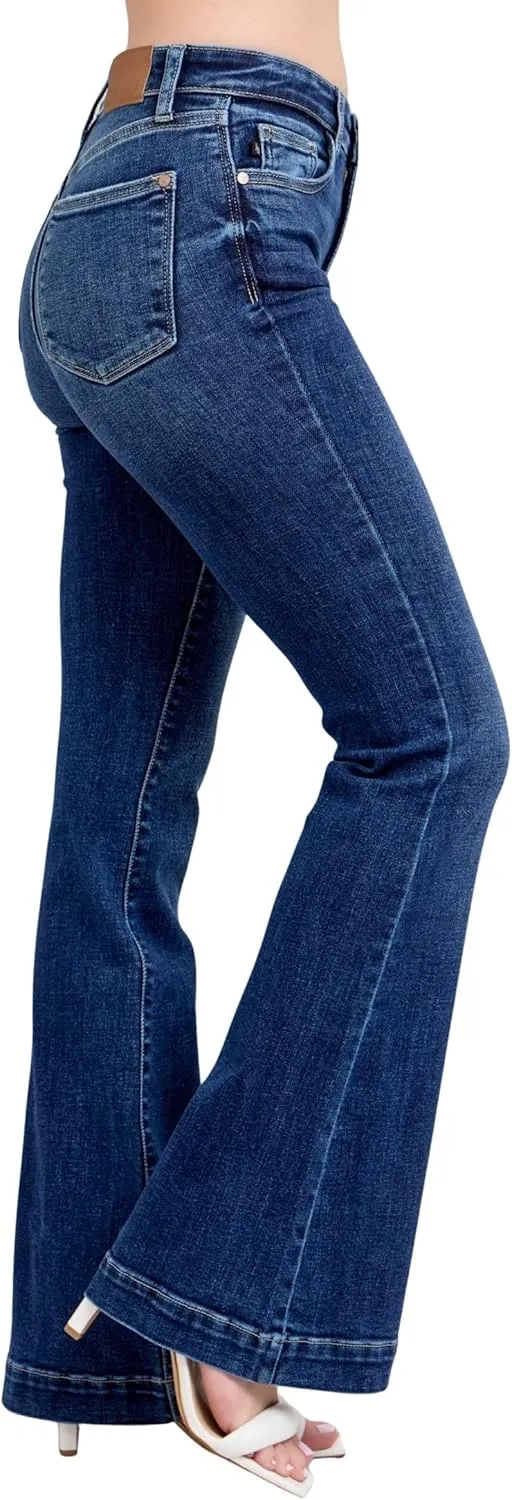 Judy Blue Women's High-Rise Trouser Flare Jeans
