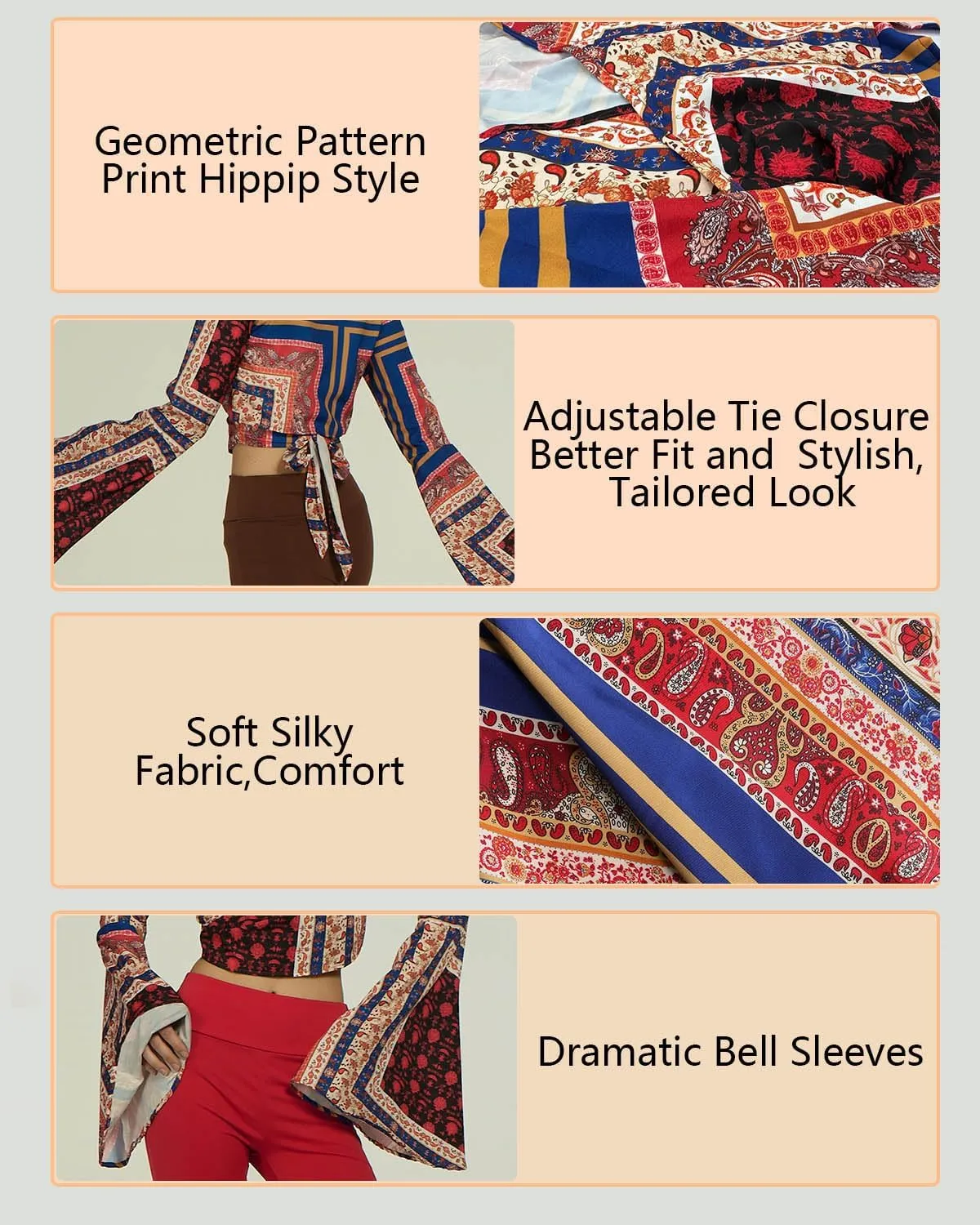 kasahara 70s Hippie Clothes for Women Hippie Costume Boho Tops Blouse Outfit With Sunglasses Headband Accessories