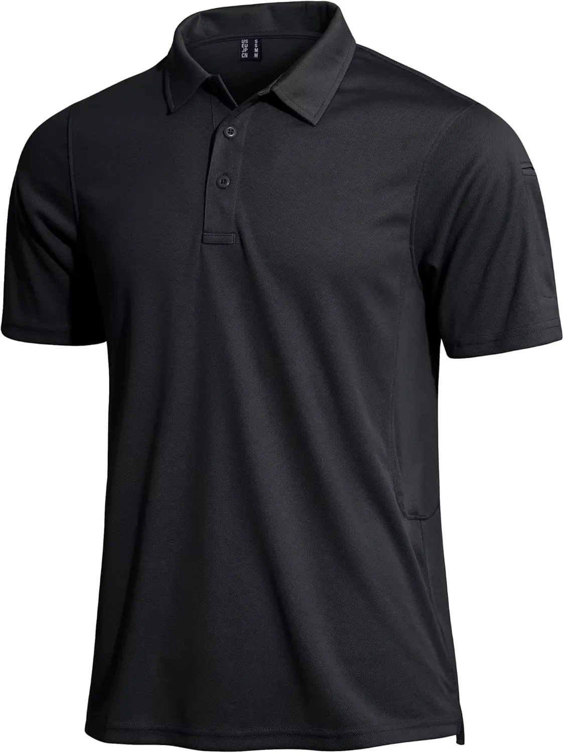 KEFITEVD Men's Jersey Polo Shirts Quick Dry Tactical Shirts Short Sleeve Outdoor Pique Performance Military Active Shirts