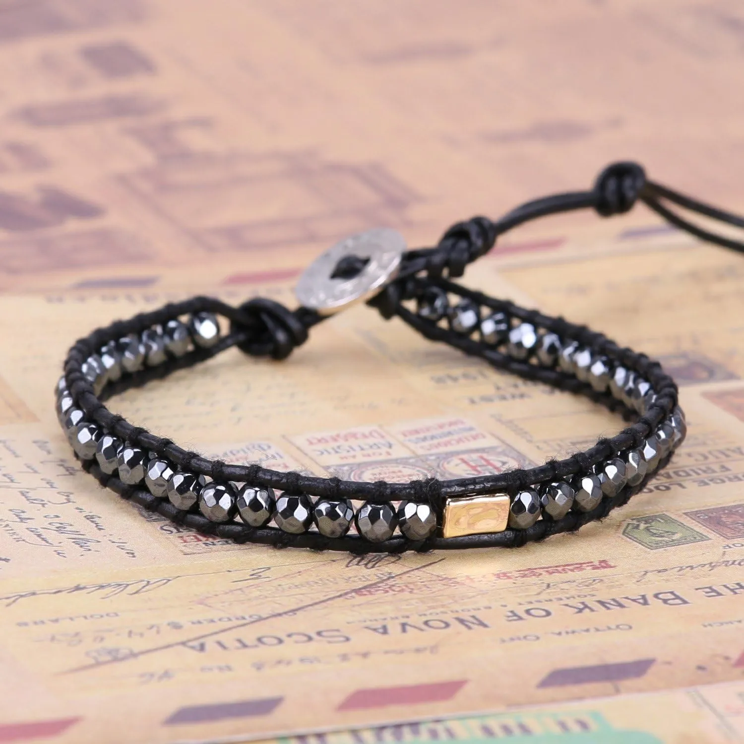 KELITCH White Turquoise Beaded Bracelet Handmade Wrap Bangle Bracelets Women Boho Jewelry Adjustable Bracelets Jewelry Gifts